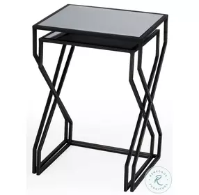 Demi Black Metalworks Mirrored Nesting Tables