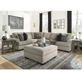 Bovarian Stone Ottoman with Storage