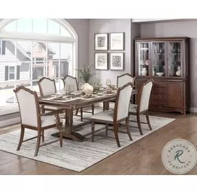 Rexford Cherry China Cabinet with LED Lighting