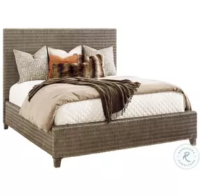 Cypress Point Weathered Driftwood Isle Woven Panel Bedroom Set