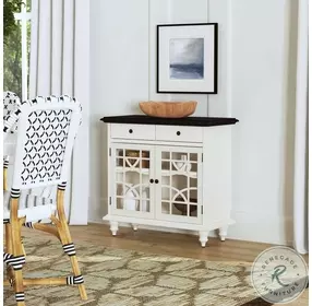 Rene Glossy White 2 Door 2 Drawer Cabinet