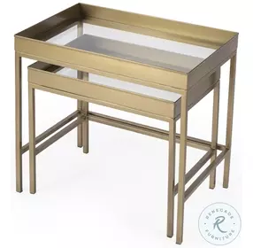 Lenny Antique Gold Nesting Tables