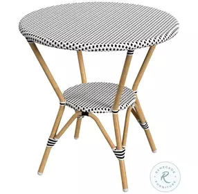 Tobias Black And White Outdoor Round Bistro Set