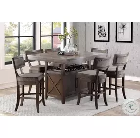 Oxton Espresso Counter Height Chair Set Of 2