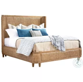 Los Altos Natural Oak Stain Ivory Coast Woven Panel Bedroom Set