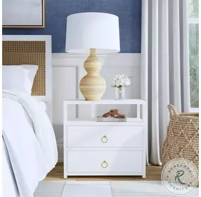 Lark White 2 Drawer Nightstand