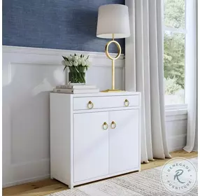 Lark White Accent Cabinet