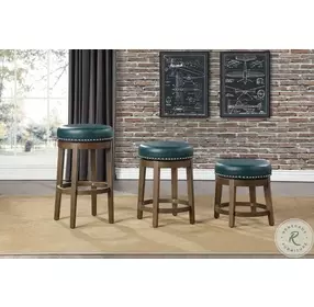 Westby Green Round Swivel Stool Set Of 2