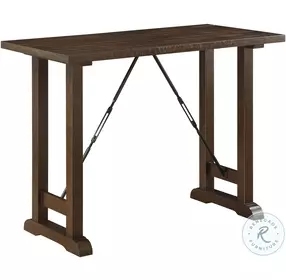 Bracknell Brown Cherry 3 Piece Counter Height Dining Table Set