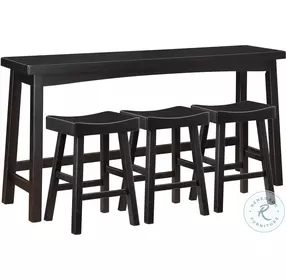 Caspian Black Counter Height Dining Room Set