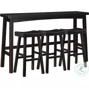 Caspian Black Pub Height Dining Room Set