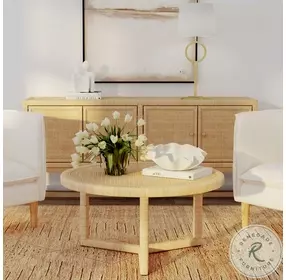Captiva neutral Rattan Round Coffee Table