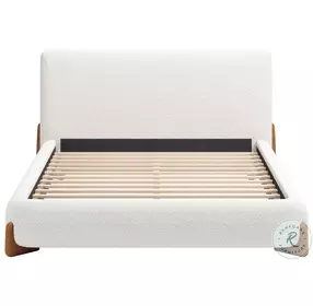 Baris Ivory Queen Upholstered Panel Bed