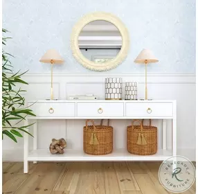 Lark White 3 Drawer Console Table