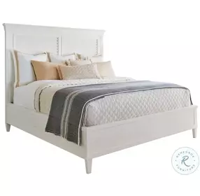 Ocean Breeze White Royal Palm Louvered Panel Bedroom Set