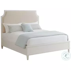Ocean Breeze White Belle Isle Performance Fabric Upholstered Panel Bedroom Set