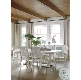 Ocean Breeze Sandy White Regatta Performance Fabric Side Chair