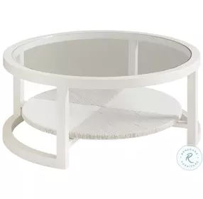 Ocean Breeze White Pompano Round Occasional Table Set
