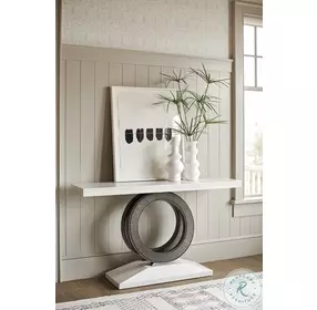 Ocean Breeze Santa Cruz Marble And Aged Pewter Wayfarer Console Table