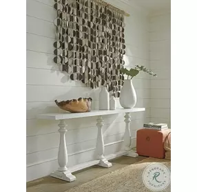 Ocean Breeze Shell White River Oaks Console Table