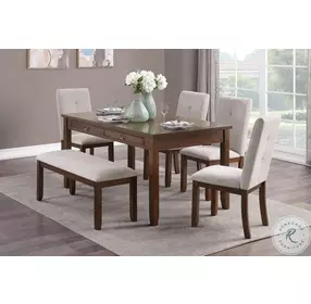 Binghampton Gray Upholstered Bench