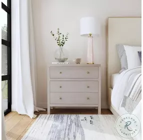 Nora Antique Taupe 3 Drawer Nightstand