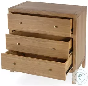 Nora Light Neutral 3 Drawer Nightstand