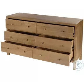 Nora Light Neutral 6 Drawer Wide Dresser