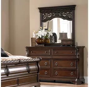 Arbor Place Brownstone 8 Drawer Dresser with Mirror