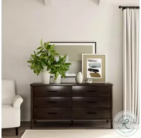 Lennon Medium Brown 6 Drawer Dresser