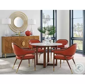 Palm Desert Gold Ambrose Round Mirror