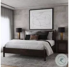 Lennon Medium Brown King Panel Bed