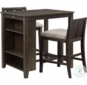 Daye Dark Cherry 3 Piece Counter Height Dining Set