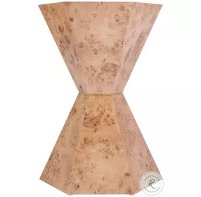 Billie Medium Brown 20" Hexagonal Side Table