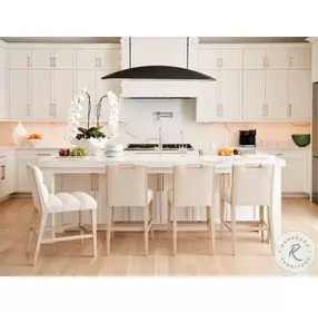 Greer Biscayne Channeled Upholstered Counter Height Stool