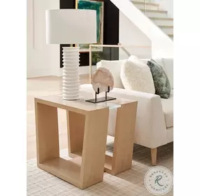 Fischer Sand Drift Rectangular Lamp Table