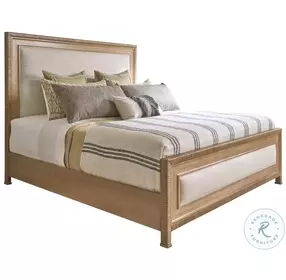 Key Biscayne Light Driftwood And Taupe Upholstered Grand Isle Panel Bedroom Set