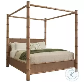 Key Biscayne Light Driftwood Islandia Canopy Bedroom Set
