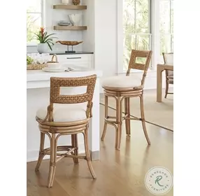 Key Biscayne Light Driftwood Swivel Bay Harbour Bar Stool