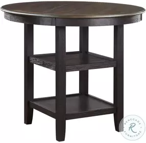Asher Brown And Black Counter Height Dining Room Set