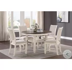 Asher Beige And White Side Chair Set Of 2