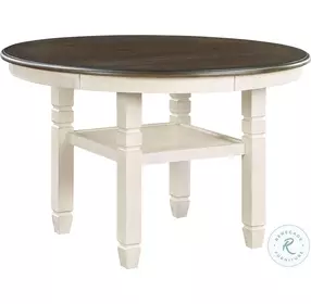 Asher Brown And White Dining Room Set