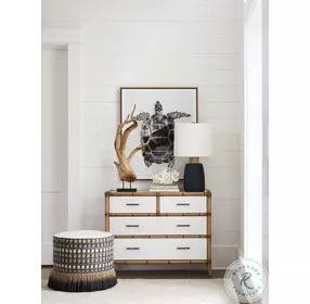 Key Biscayne Light Driftwood And Pearl White Hall Chest