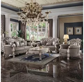 Dresden Gray 71" Loveseat with Pillow and Nailhead Trim