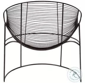 Artemis Black Basket Accent Chair