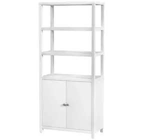 Nora White 32" 3 Tier Etagere Bookcase