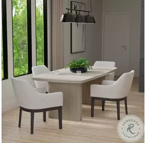 Reba Natural White Wash Extendable Dining Table