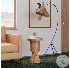 Botswana Brown Round Side Table