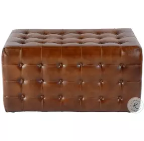 Kingston Brown Leather Accent Bench