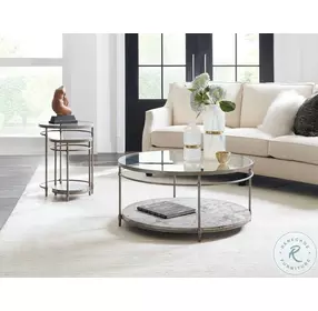 Moonlit Distressed Silver Nesting Table Set Of 2